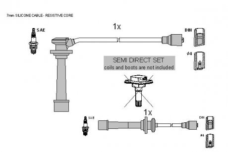 Комплект кабелiв запалювання STARLINE ZK 4992