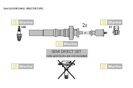 Комплект кабелiв запалювання STARLINE ZK 5308 (фото 1)