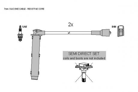 Комплект кабелiв запалювання STARLINE ZK 5562 (фото 1)