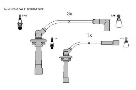 Комплект кабелiв запалювання STARLINE ZK 5732
