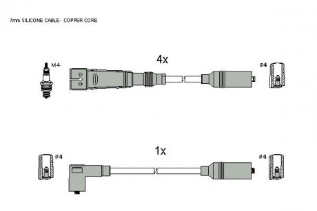 Комплект кабелiв запалювання STARLINE ZK 6421