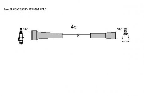Комплект кабелiв запалювання STARLINE ZK 7004