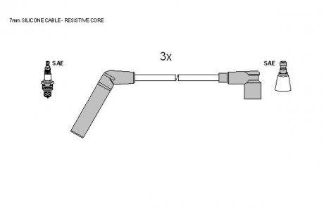 Комплект кабелiв запалювання STARLINE ZK 8832