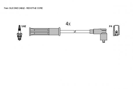 Комплект кабелiв запалювання STARLINE ZK 9404