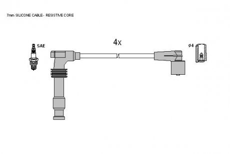 Комплект кабелiв запалювання STARLINE ZK 9792