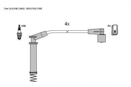 Комплект кабелiв запалювання STARLINE ZK 9872