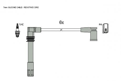 Комплект кабелiв запалювання STARLINE ZK 9942