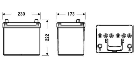 EFB start-stop, 60Ah, 600A EN, 230x173x200, правий "+" TAB 212860