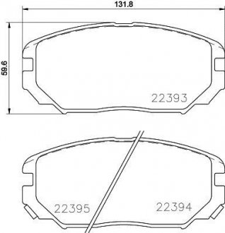 Гальмівні колодки HYUNDAI Sonata/Grandeur "F "05-11 TEXTAR 2239301