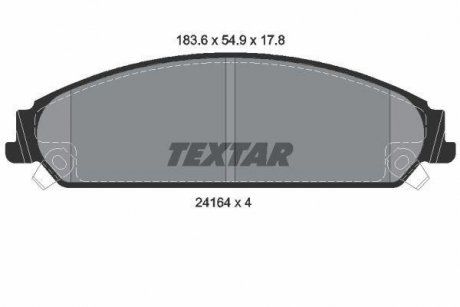 Комплект гальмівних колодок TEXTAR 2416401