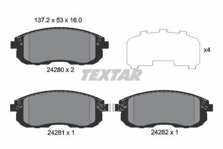 Гальмівні колодки дискові TEXTAR 2428001