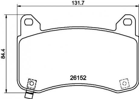 Колодки гальмівні (передні) Tesla Model 3 18- (Brembo) Q+ TEXTAR 2615201