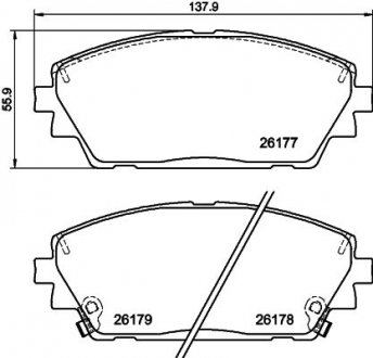 Колодки гальмівні (передні) Mazda 3 19- TEXTAR 2617701