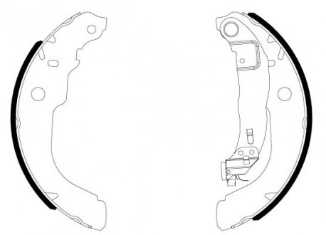 Колодки гальмівні (задні) Peugeot 208/Citroen C3 12- (барабанні) (228.4x42) TEXTAR 91084300