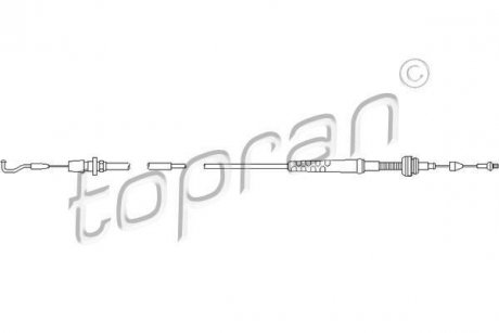 Трос газа TOPRAN / HANS PRIES 102 647