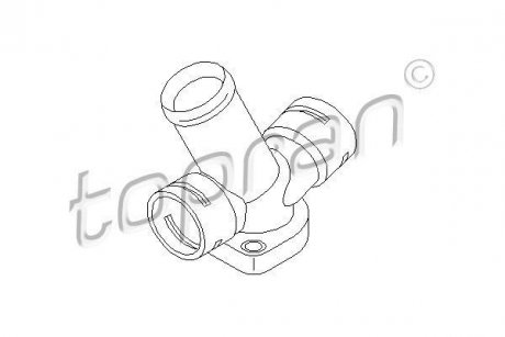 Фланець патрубка охолоджувальної рідини TOPRAN / HANS PRIES 107613