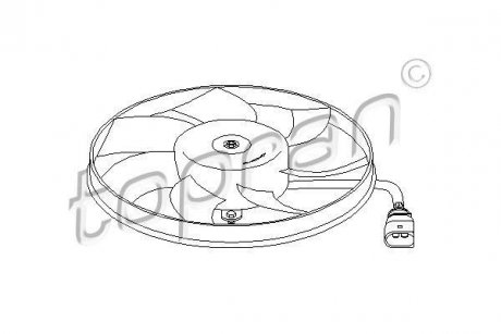 Вентилятор оxолодження радіатора 295мм 200Вт TOPRAN / HANS PRIES 111285 (фото 1)