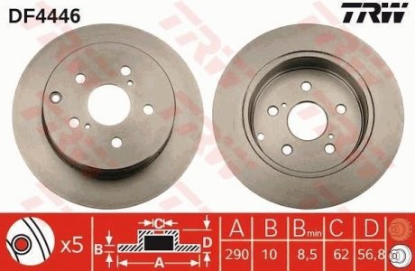 Гальмівний диск TRW DF4446