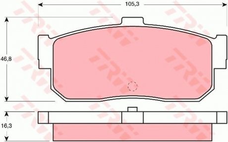 Комплект гальмівних колодок TRW GDB1172