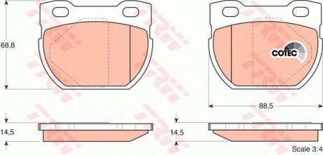 Гальмівні колодки TRW GDB1209