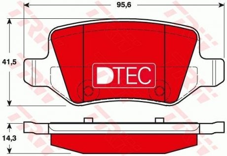 Гальмівні колодки, дискові TRW GDB1481DTE