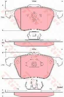 Гальмівні колодки TRW GDB1576 (фото 1)