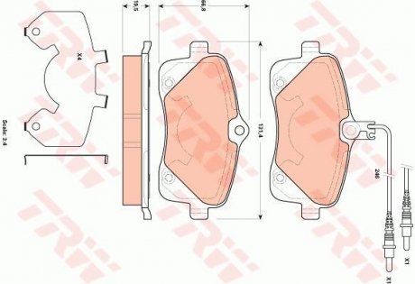 Гальмівні колодки TRW GDB1895