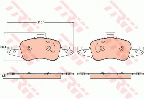 Гальмівні колодки дискові AUDI TT "F "14>> TRW GDB2120 (фото 1)