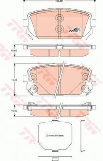 Гальмівні колодки TRW GDB3462