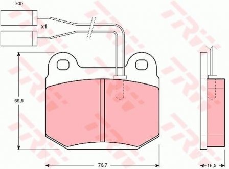 Гальмівні колодки TRW GDB364