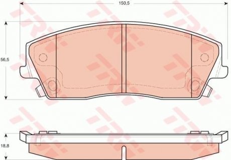 Гальмівні колодки, дискові TRW GDB4140