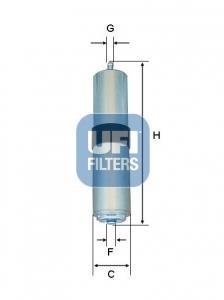 Фильтр топливный BMW 1, 2, X1 1.4-2.0 d 15- (OE) UFI 31.926.01