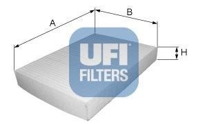 Фільтр, повітря у внутрішній простір UFI 53.006.00