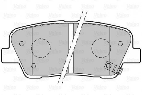 Гальмівні колодки дискові HYUNDAI/KIA Genesis/SantaFe/SorentoII "2,0-5,0 "R "08>> Valeo 301134