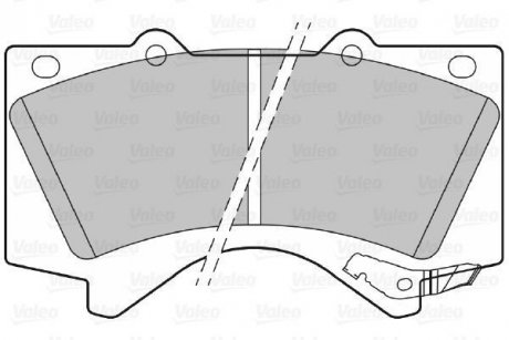 Гальмівні колодки дискові TOYOTA LandCruiser/Prado "2,8-4,7 "F "08>> Valeo 301339