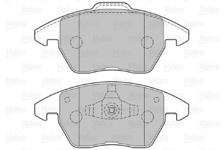 Гальмівні колодки дискові CITROEN/PEUGEOT C4/207/208/3008/307/308/RCZ "1,6-2,0 "F "03>> Valeo 301715 (фото 1)