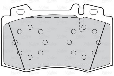 Гальмівні колодки дискові MERCEDES C-Class/CLK/CLS/E-Class/S-Class/SL/SLK "1,8-6,0 "F "92-12 Valeo 302044 (фото 1)