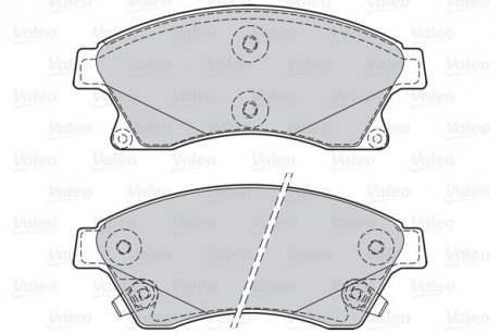 Гальмівні колодки дискові CHEVROLET/OPEL Aveo/Cruze/AstraJ "1,3-2,0 "F "12>> Valeo 302130