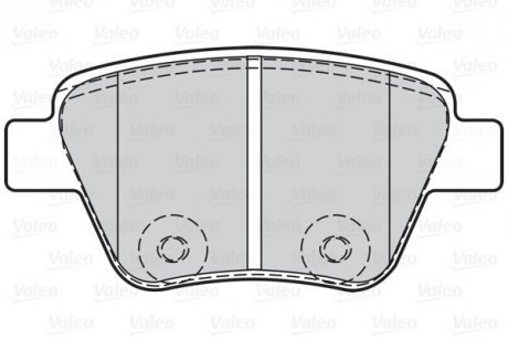 Гальмівні колодки дискові VAG A1/A3/Octavia/Caddy/Golf/Jetta/Scirocco/Touran "1,2-3,6 "R "03>> Valeo 302134 (фото 1)