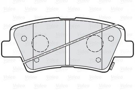 Гальмівні колодки дискові HYUNDAI/KIA/SSANGYONG i20/i30/i40/ix35/Tucson/Ceed "1,0-2,0 "R "10>> Valeo 302219 (фото 1)