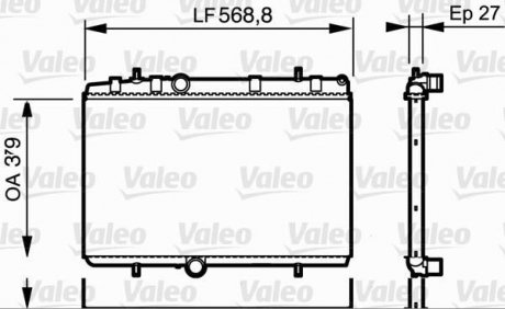 Радіатор охолодження двигуна Valeo 734338