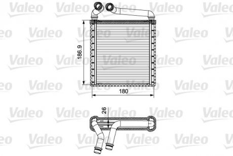 Радіатор (теплообмінник) опалення салону Valeo 811500