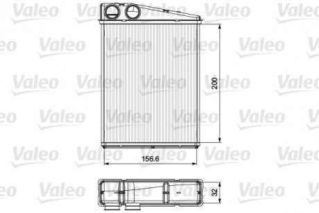 Радіатор обігрівача Valeo 811542