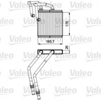 Радіатор обігрівача Valeo 811544