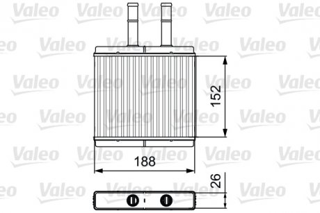 Радіатор обігрівача Valeo 812442