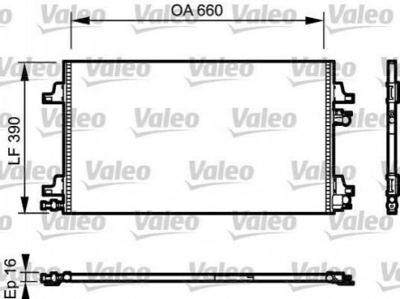 Радіатор кондиціонера Valeo 814006