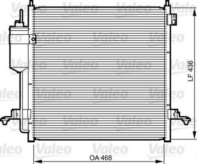 Конденсатор кондиціонера MITSUBISHI L200 (вир-во) Valeo 814214