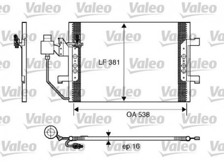 Радіатор кондиціонера Valeo 817504 (фото 1)