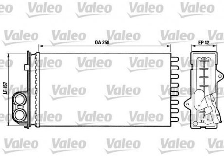 Радіатор обігрівача Valeo 883976