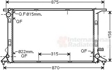 Радіатор охолодження AUDI A4/A7 (вир-во) Van Wezel 03002290